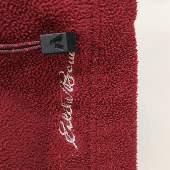 Eddie Bauer Women's Burgundy Zipper Front Fleece Jacket Size M First Ascent - Picture 6 of 8